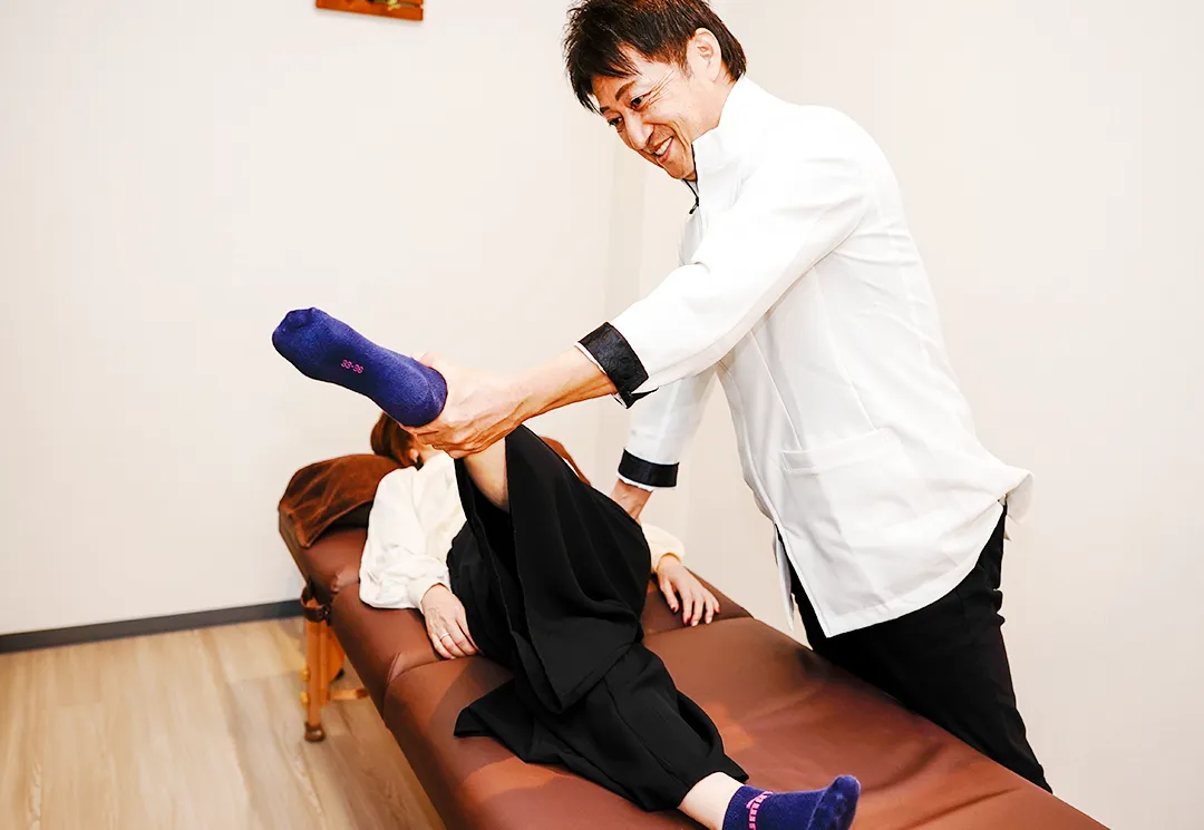 施術の模様